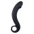 Zwarte siliconen prostaat dildo 17,5 cm