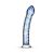 Glazen G-Spot/Prostaatdildo Met Ribbels - Blauw