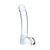 Realistic Curved | Glazen XXL Dildo met gevormde glazen | 17,8 cm