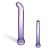 Paarse Glazen G-Spot dildo | Met gebogen kop | 17 cm