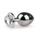 Metalen buttplug met hartje - zilverkleurig