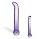 Paarse Glazen G-Spot dildo | Met gebogen kop | 17 cm