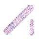 Purple Nubby | Geribbelde glazen dildo met verdikte noppen | 18 cm