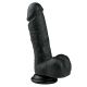 Realistische Zwarte dildo Met Balzak- 17,5 cm