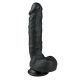 Realistische Zwarte Dildo Met Balzak - 22,5 cm