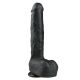 Realistische zwarte dildo Met Balzak - 29,5 cm