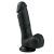 Realistische Zwarte dildo Met Balzak- 17,5 cm