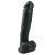 Realistische Zwarte dildo Met Balzak - 26,5 cm
