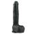 Realistische zwarte dildo Met Balzak - 29,5 cm